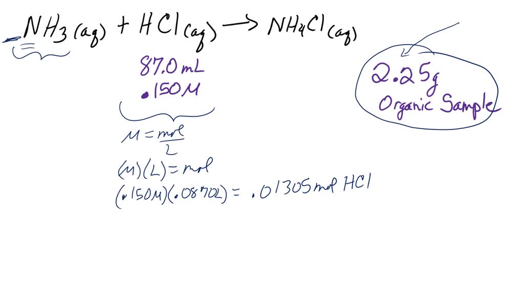 SOLVED The amount of nitrogen in an organic substance can be