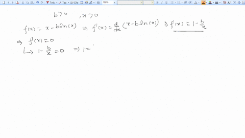 a-if-b-is-positive-constant-and-find-the-critical-point-of-fx-binx-your-answer-will-be-in-ters-of-b-use-the-second-derivative-test-to-determlne-whether-the-critical-point-local-raximum-ocal-50731