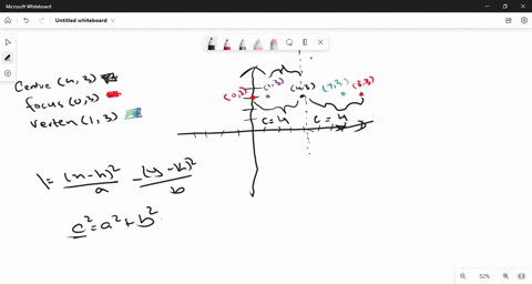 write-the-equation-of-the-hyperbola-that-has-a-center-at-4-3-a-focus-at-0-3-and-a-vertex-at-1-3-2