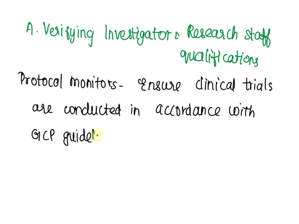 SOLVED: Quality Assurance Protocol Monitor Responsibilities Are ...