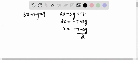 use-the-method-of-substitution-to-solve-the-system-of-linear-equations-3x2y9-2x-3y-7-50207