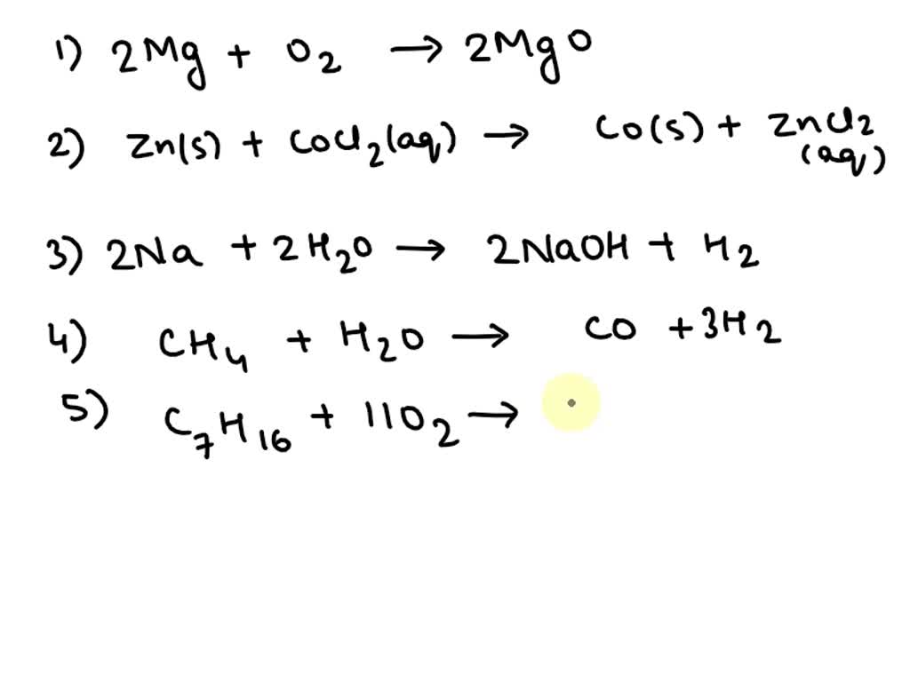 SOLVED 1. Magnesium burns in oxygen to form solid magnesium oxide. 2