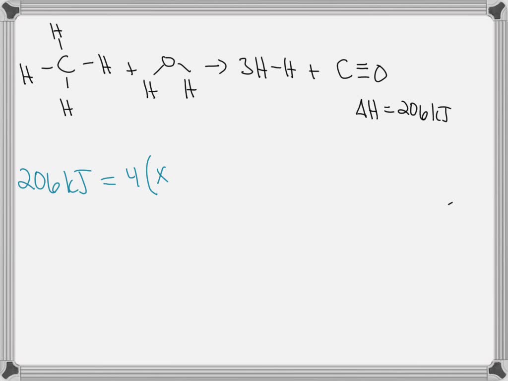 SOLVED: The enthalpy change for the following reaction is 206 kJ. Using ...