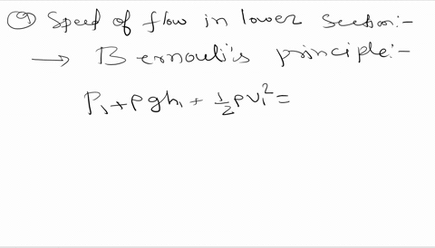oil-with-a-density-of-890-kgm3-moves-through-a-constricted-pipe-in-steady-ideal-flow-at-the-lower-point-shown-in-the-figure-below-the-pressure-is-p1-180-104-pa-and-the-pipe-diameter-is-500-c-31933