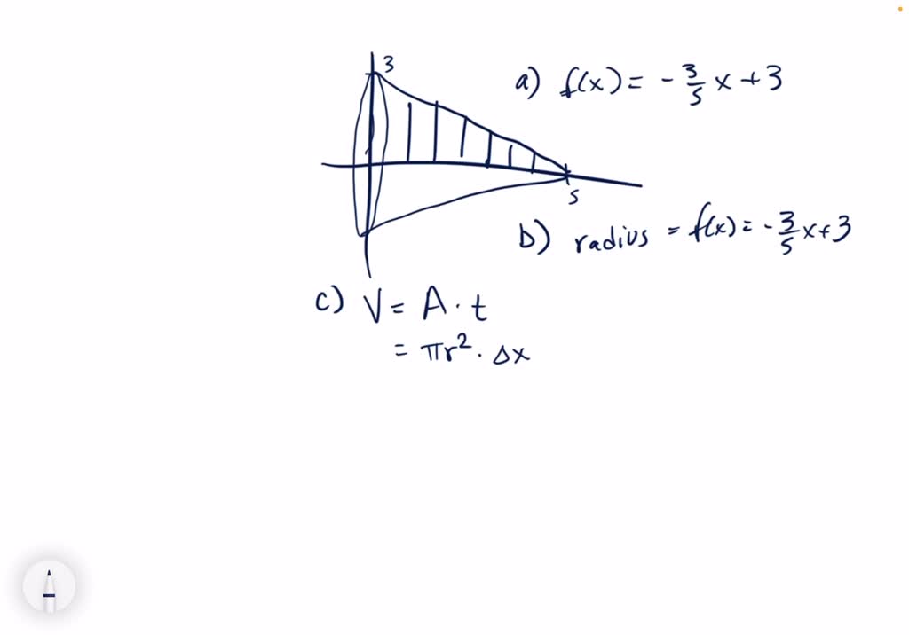 SOLVED: Consider a circular cone of radius 3 and height 5, which we ...