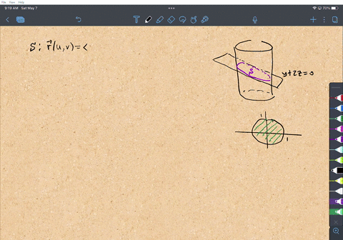 find-parameterization-ruv-of-the-portion-of-the-plane-y-2z-2-that-lies-inside-the-cylinder-r-y-and-use-this-parametrization-to-calculate-the-surface-area-of-this-region-78982