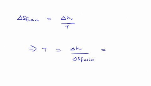 estimate-the-melting-point-of-an-unknown-substance-in-deg-c-if-the-latent-heat-of-fusion-of-the-substance-is-383-kjmol-and-the-entropy-change-for-the-change-in-state-of-the-substance-from-so-39953