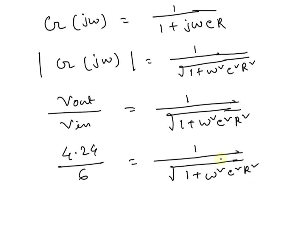 SOLVED Design a lowpass filter using one resistor and one capacitor