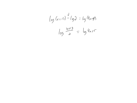 solve-the-logarithmic-equation-be-sure-to-reject-any-value-of-x-that-is-not-in-the-domain-of-the-original-logarithm-expressions-give-the-exact-answer-log-x13-log-2log-4-x5-solve-the-equation-to-find-t