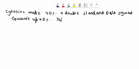 cytosine-makes-up-40-of-a-double-stranded-dna-segment-thymine-represents-what-percentage-of-the-bases-79694