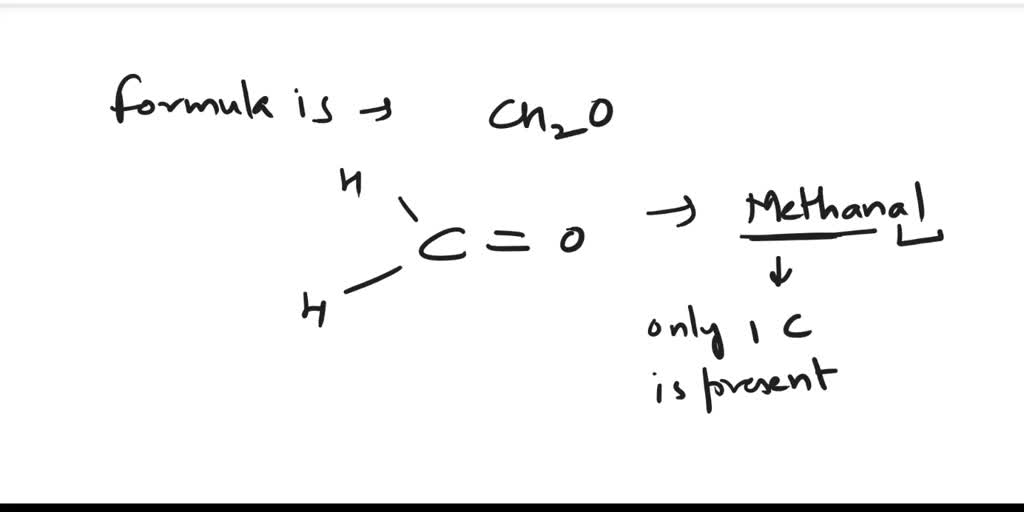 SOLVED The IUPAC name of the simplest aldehyde is Select one a