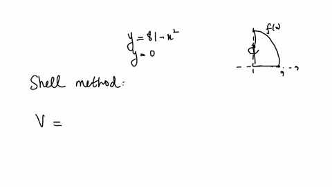 use-the-shell-method-to-set-up-and-evaluate-the-integral-that-gives-the-volume-of-the-solid-generated-by-revolving-the-plane-region-about-the-y-axis-y-81-x2-y-0