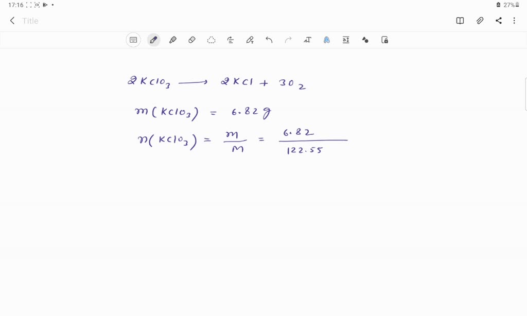 solved-23-a-6-32-g-sample-of-potassium-chlorate-was-decomposed