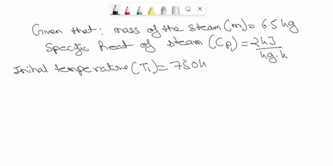 65-kg-of-superheated-steam-at-a-pressure-of-1000-kpa-at-a-temperature-of-750-k-in-a-constant-volume-tank-of-400-k-when-cooled-to-temperature-the-superheated-steam-in-the-tank-turned-into-wet-22042