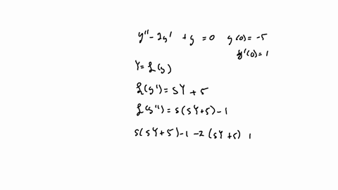 point-use-the-laplace-transform-to-solve-the-following-initial-value-problem-y-_2y-ly-0-y0-5-y-0-1-first-using-y-for-the-laplace-transform-of-yt-ie-y-lyt-find-the-equation-you-get-by-taking-06908