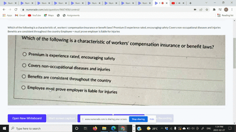 which-of-the-following-is-a-characteristic-of_-workers-compensation-insurance-or-benefit-laws-premium-i5-experience-rated-encouraging-safety-covers-non-occupational-diseases-and-injuries-ben-13286