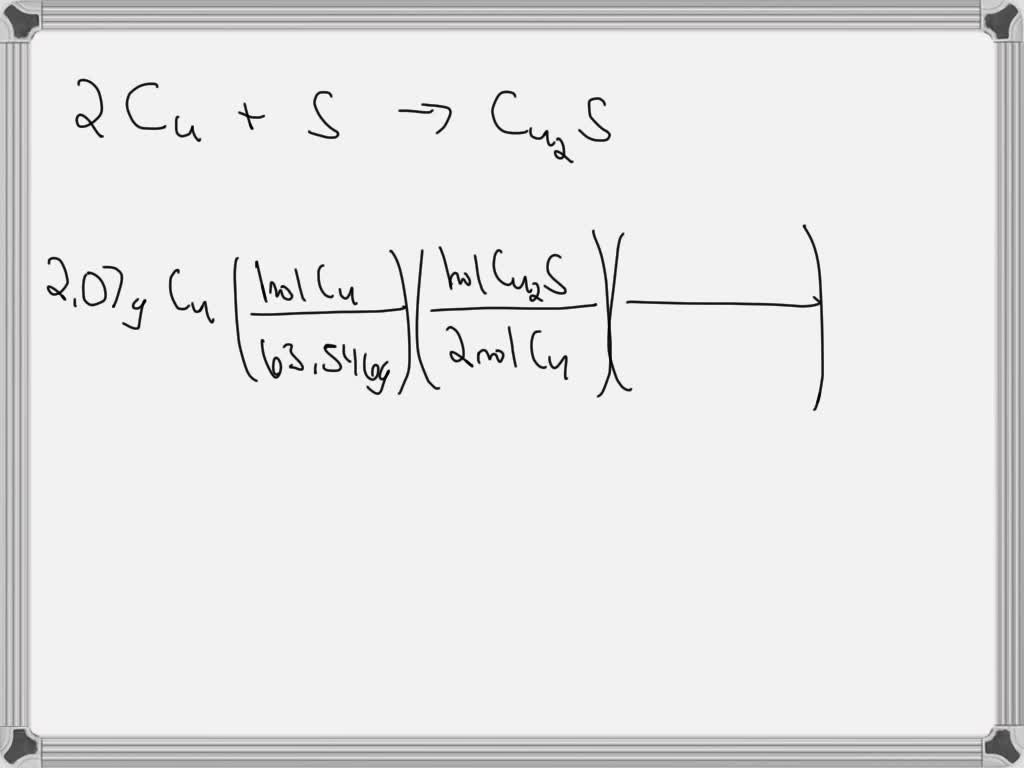 SOLVED When copper is heated with an excess of sulfur, copper(I