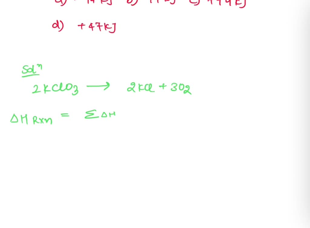 SOLVED: 2KClO3(s) → 2 KCl(s) + 3 O2This is a combustion reaction.a ...