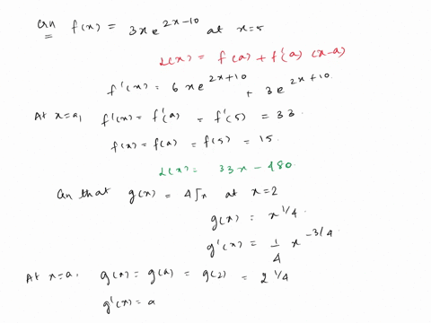 find-linear-approximation-to-f-x-3xezx-10-atx-5-find-the-linear-approximation-to-gx-nratx-2-use-the-linear-approximation-to-approximate-the-value-of-3-and-1o-compare-the-approximated-values-44265
