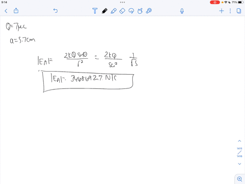 use-coulombs-law-to-determine-the-magnitude-of-the-electric-field-at-points-a-and-b-in-the-figurefigure-1-due-to-the-two-positive-charges-q-70-pc-a-57-cm-shown-express-your-answers-using-two-86055