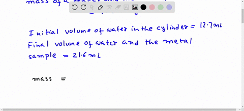 use-the-data-to-calculate-the-density-of-the-metal-in-gcm3-mass-of-a-empty-beaker44656g-mass-of-a-beaker-and-metal-sample-124400g-initial-volume-of-water-in-cylinder127ml-final-volume-of-wat-71667