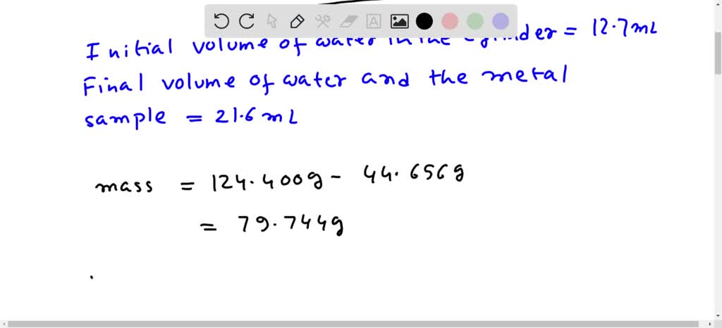 SOLVED: Calculate the density of Metal B13-Z given that the initial ...