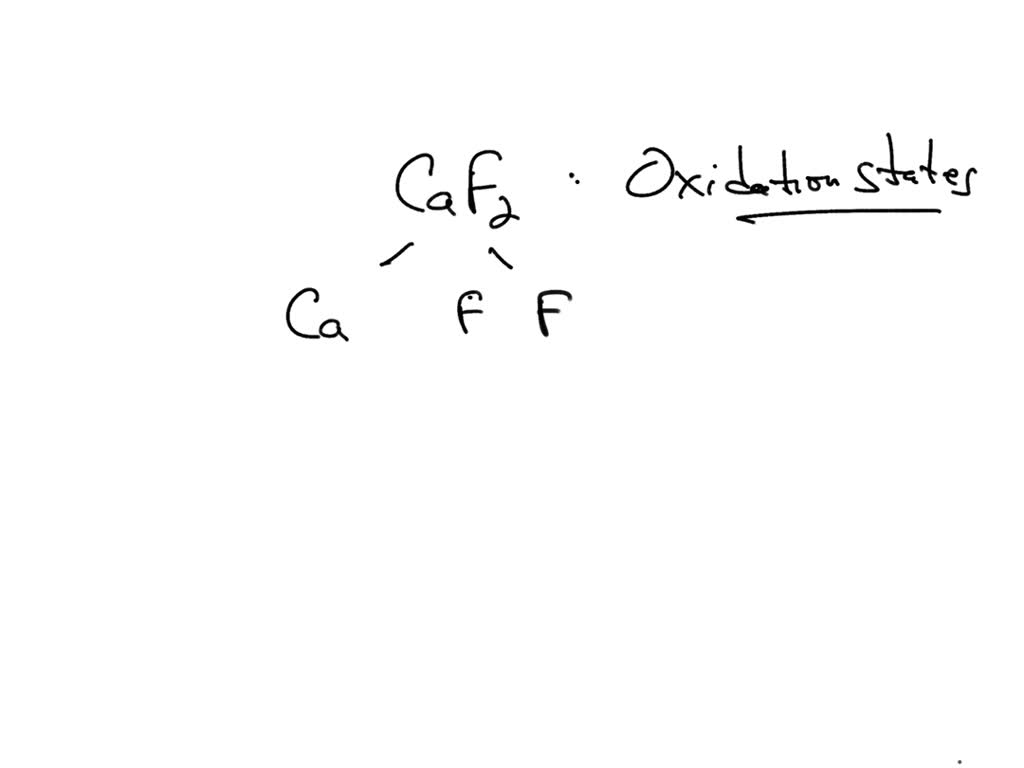 SOLVED: what is the oxidation number of Ca and F in CaF2