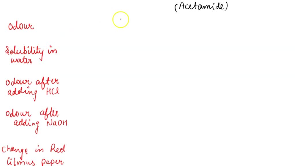 SOLVED 1. Write the equations for neutralization of aniline with HCl