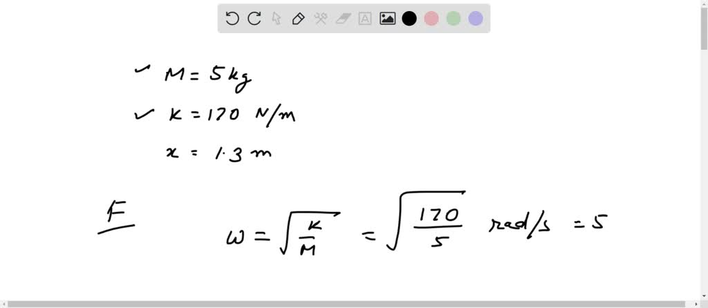 The mass m = 4.5 kg resting on a frictionless horizontal table ...