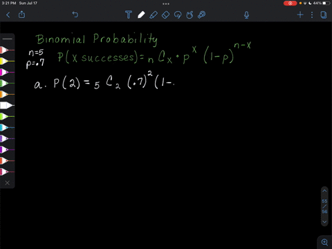 determine-the-probability-p-2-for-a-binomial-experiment-with-n-5-trials-and-the-success-probability-p-07-then-find-the-mean_-variance-and-standard-deviation-part-1-of-3-determine-the-probabi-70463