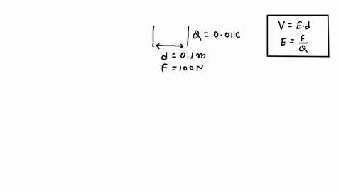 two-large-charged-plates-are-10-cm-apart-and-a-001-c-charge-placed-in-between-the-plates-feels-a-100-n-force-what-is-the-electric-potential-difference-between-the-two-plates-10-v-100-v-1-kv-71138
