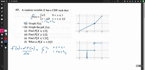 17_-a-random-variable-x-has-a-cdf-such-that-sx2-0-x1-fx-x-_-12-1-x-32-a-graph-fx-b-graph-the-pdf-fx-c-find-px-12-d-find-px-12-e-find-plx-125-what-is-plx-1252-37982