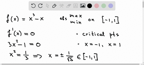 consider-the-function-f-x-x3-x-find-the-maximum-and-minimum-value-of-f-on-1-1-round-your-answers-to-two-decimal-places-maximum-minimum-49762