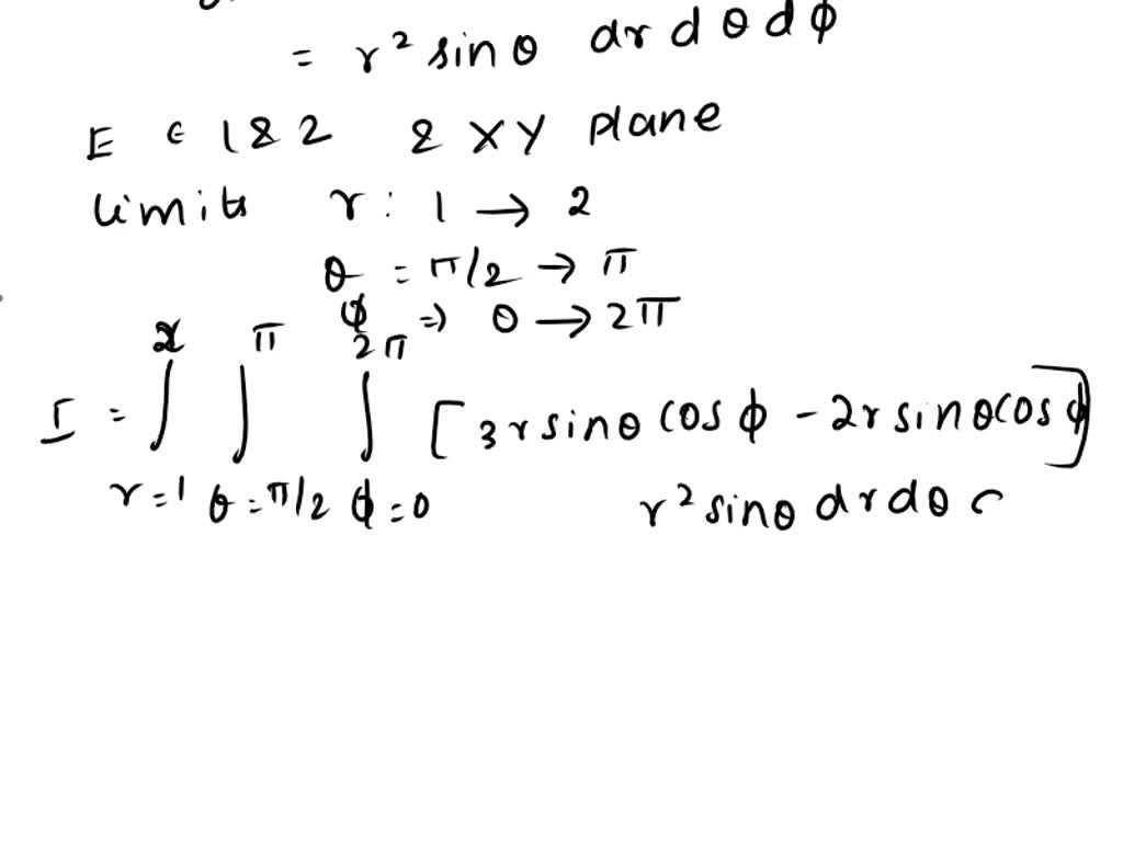 solved-evaluate-3x-2y-dv-where-e-is-the-region-between-the-spheres-x