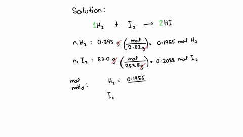 for-the-following-reaction-mathbf0-3-9-5-grams-of-hydrogen-gas-are-allowed-to-react-with-mathbf5-3-0-grams-of-iodine-hydrogen-mathbfg-iodine-mathbfs-longrightarrow-hydrogen-iodideg-what-is-the-maximum