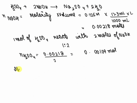 in-a-sulfuric-acid-h2so4-sodium-hydroxide-naoh-acid-base-titration-173-ml-of-0126-m-naoh-is-needed-to-neutralize-25-ml-of-h2so4-of-unknown-concentration-find-the-molality-of-the-h2so4-soluti-66688