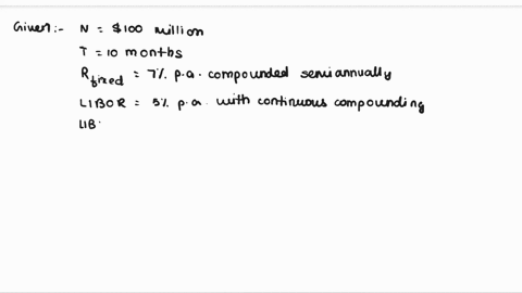 a-100-million-interest-rate-swap-has-a-remaining-life-of-10-months-under-the-terms-of-the-swap-6-month-libor-is-exchanged-for-7-per-annum-compounded-semiannually-the-average-of-the-bid-offer-04021