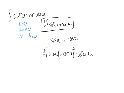 5-int-sin-52-t-cos-22-t-d-t