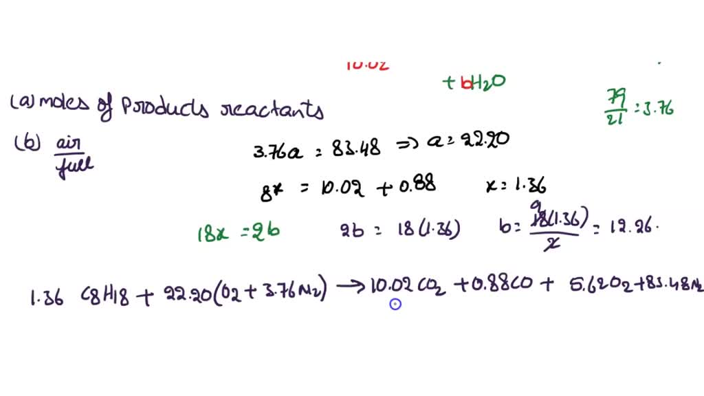 solved-problem-1-20-points-determine-the-stoichiometric-fuel-air-mass-ratio-and-product-gas