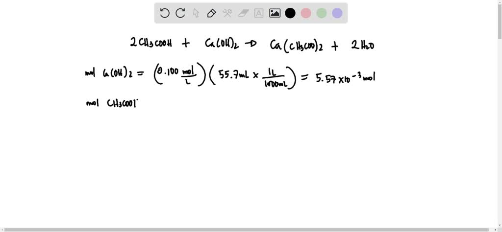 SOLVED: In the neutralization of aqueous acetic acid with aqueous ...