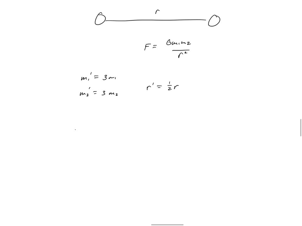 Solved Two Objects Are Attracted To Each Other By A Gravitational Force F If Each Mass Is 6825