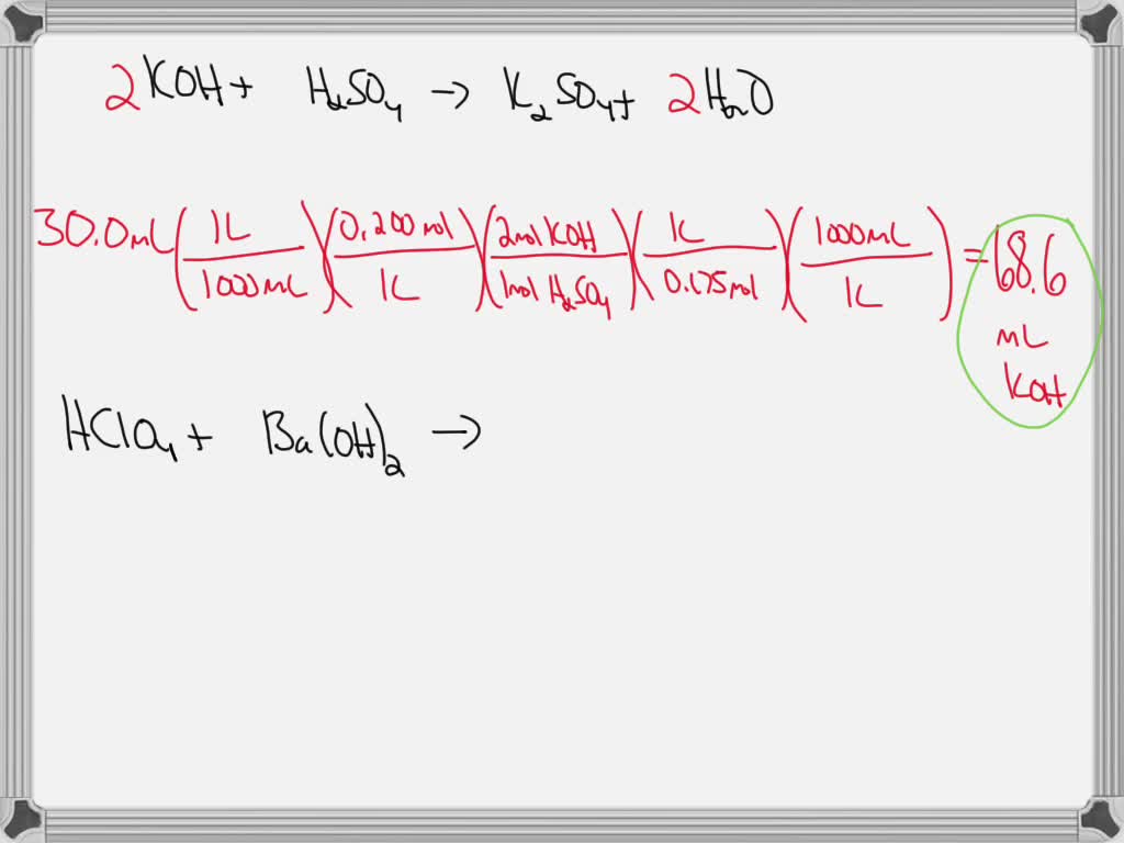 SOLVED 7 . Write a balanced chemical equation for the neutralization reaction (titration) of