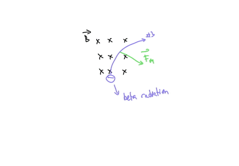 rutherford-identified-the-various-types-of-radiation-by-taking-a-radioactive-source-and-directing-the-emissions-through-a-magnetic-field-in-the-diagram-below-the-magnetic-field-is-directed-i-76527