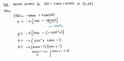 find-the-absoulte-maximum-and-minimum-of-fz-2-cosx-sin21-over-the-interval-of-0-2r-the-absolute-maximum-value-the-absolute-minimum-value-54178