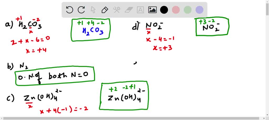 Solved Determine The Oxidation Number Oxidation State Of Each Element In The Three Compounds