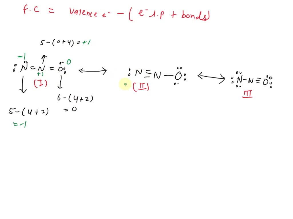 SOLVED Nitrous oxide (N2O) has three possible Lewis structures Given