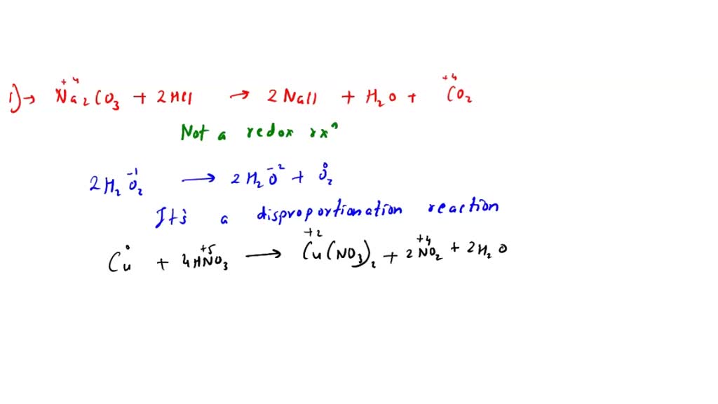 SOLVED: Which of the following reactions is not a redox reaction ...