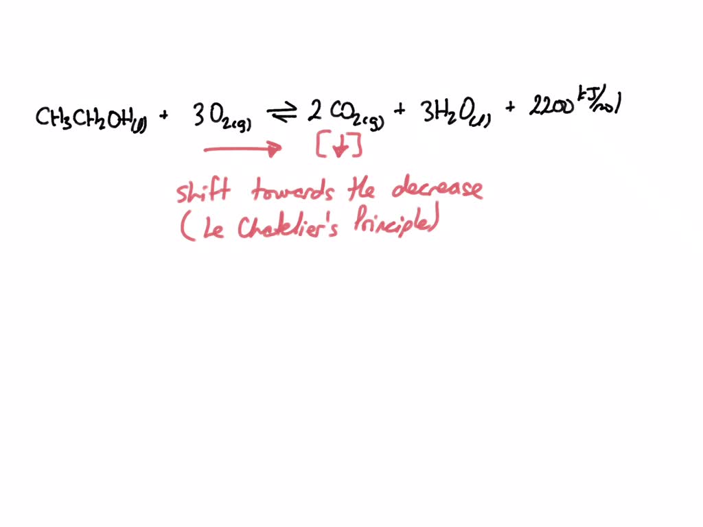 SOLVED: Given the following reaction: CH3CH2OH(l)+3O2(g)→2CO2(g)+3H2O(l ...