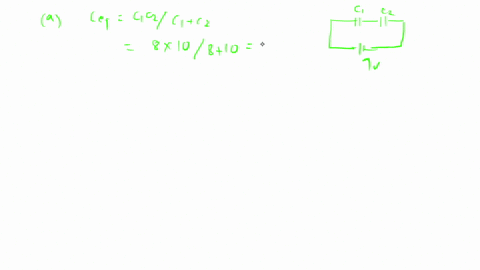 two-capacitors-c1-800-f-and-c2-100-f-are-now-connected-in-series-and-to-a-900-v-battery-a-find-the-equivalent-capacitance-of-the-combination-__________-f-b-find-the-potential-difference-acro-58247