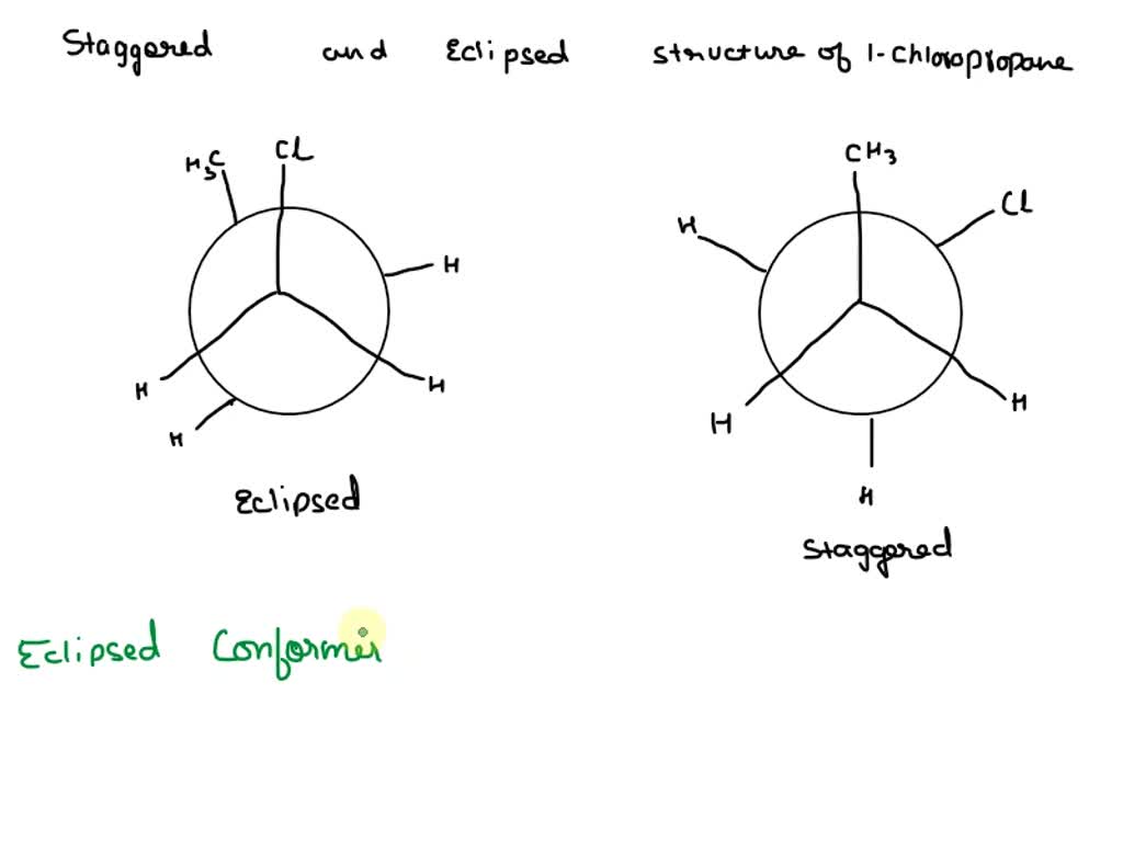 SOLVED: Using The Newman Projection, Draw A Staggered Conformer And An ...